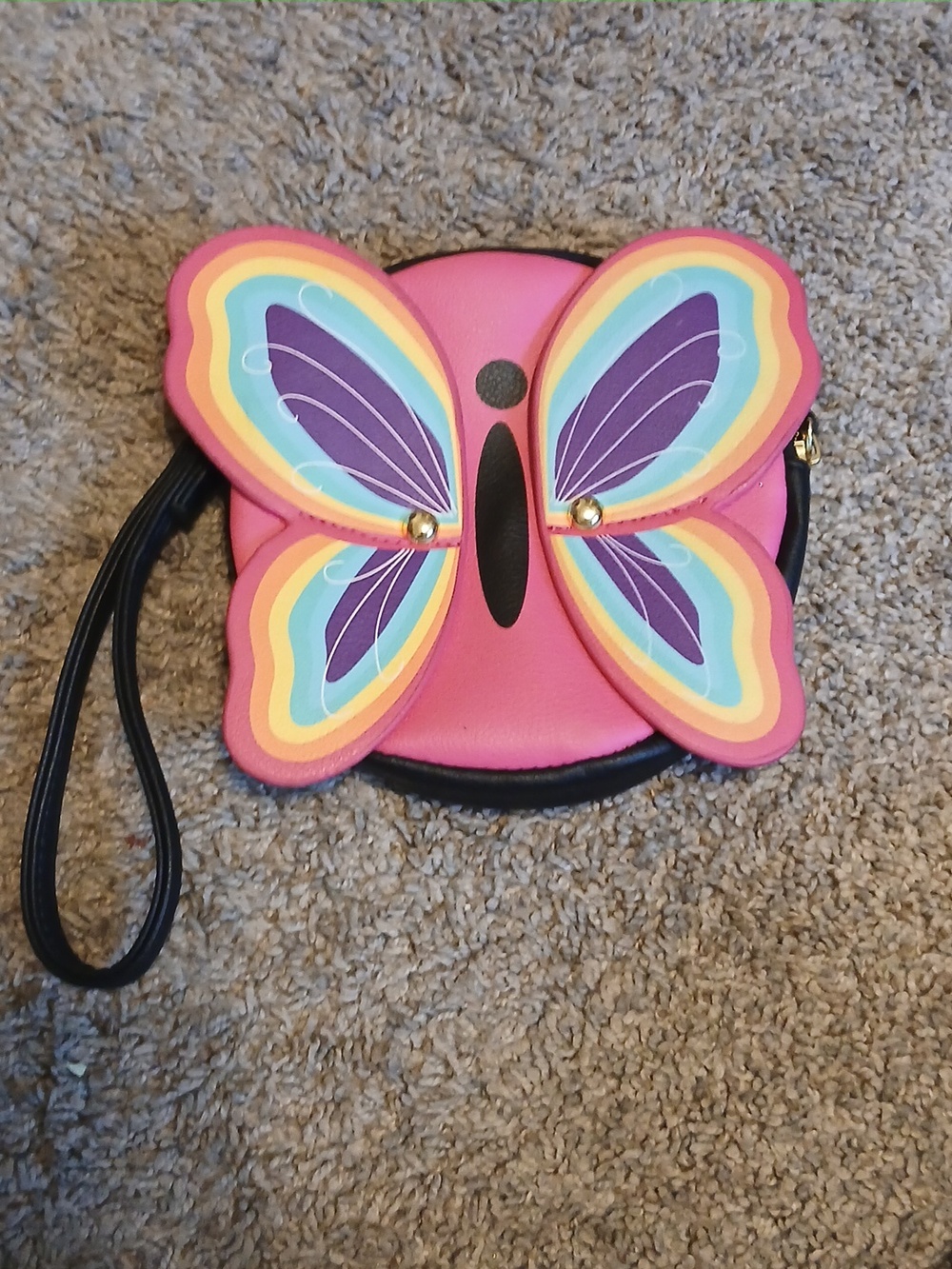 BESTY JOHNSON wristlet butterfly coin bag.